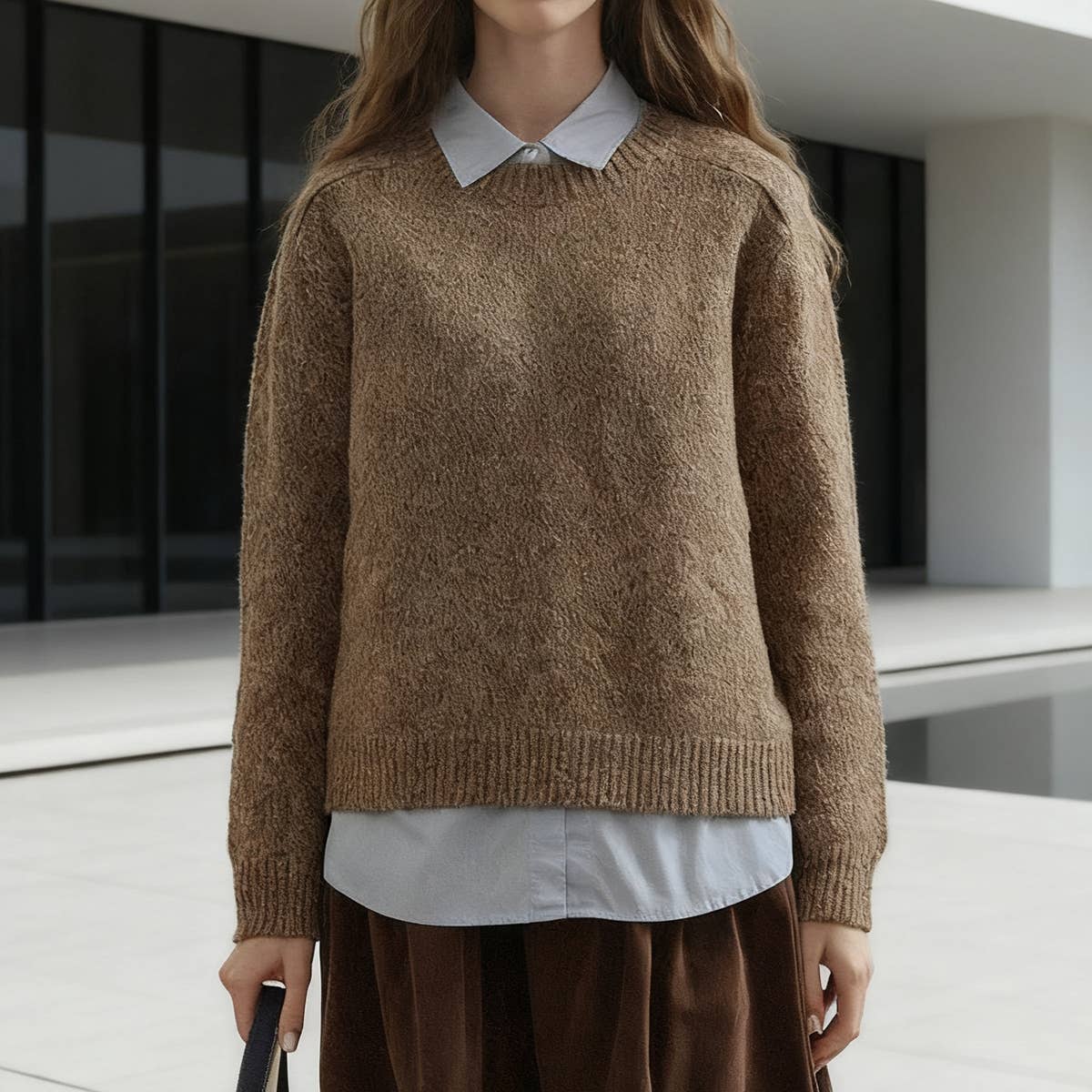 Retro Versatile Pullover Warm Knitted Sweater