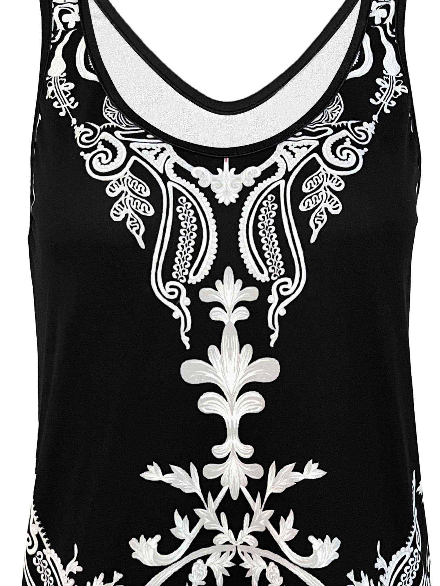 Round-neck printed fashionable and elegant vest