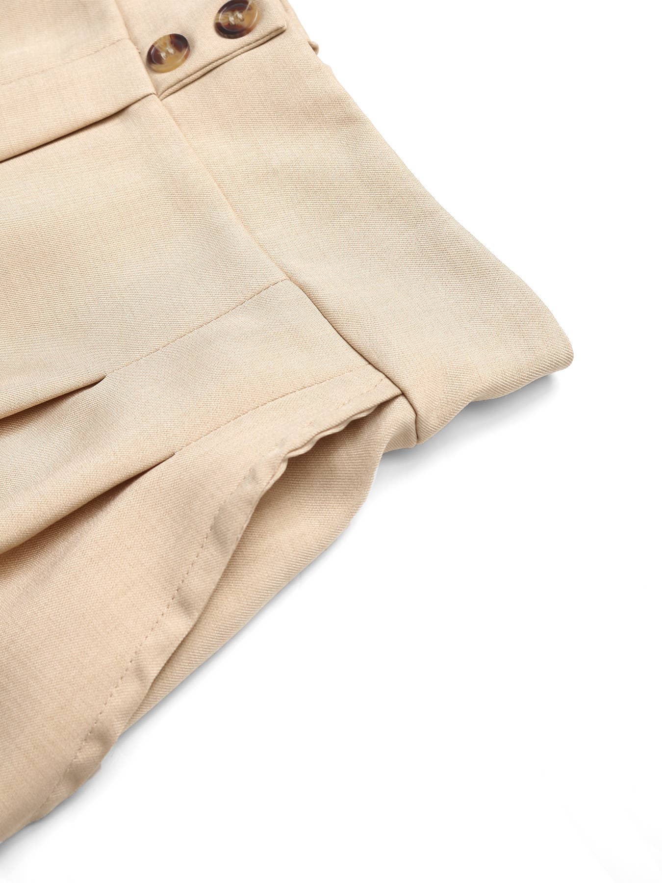 Sleeveless waistcoat shorts commut two-piece set