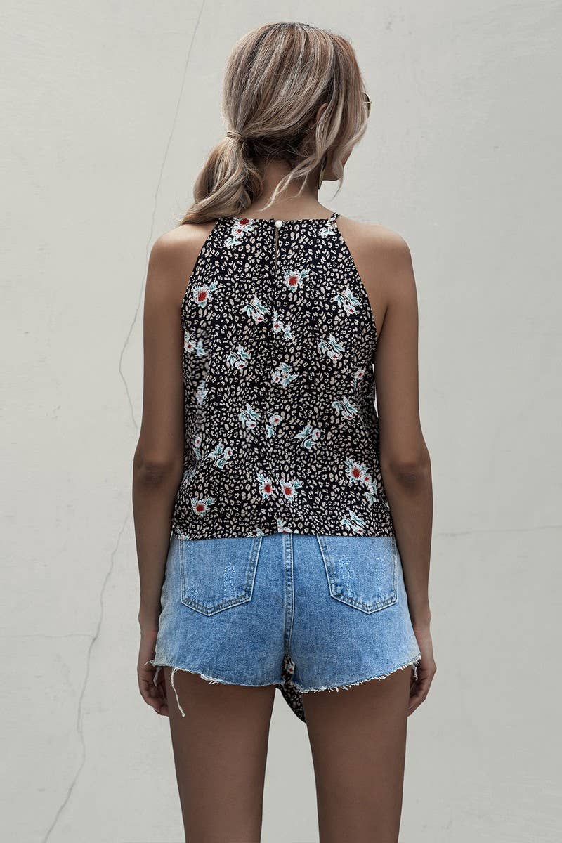 LEOPARD PRINT SPLIT TANKTOP_CWTTK0281