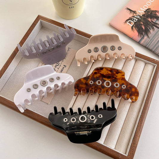 Unique Curved Acetate Claw?Large Hair Volume Grip