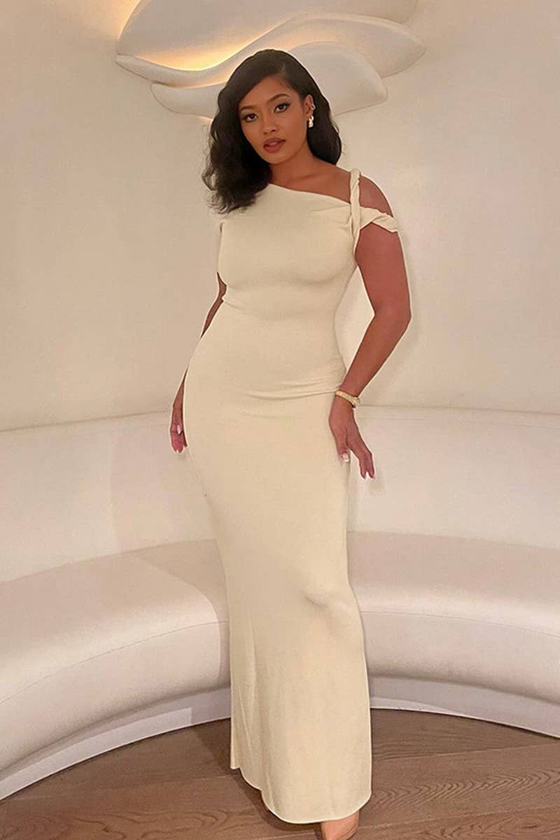 CWDMD6414_SEXY HOT GIRL SLIM FIT ELEGANT OFF-SHOULDER DRESS