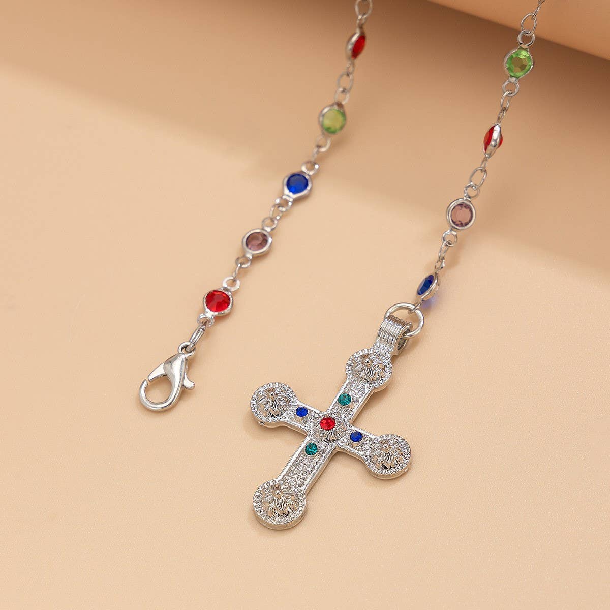 NEW FASHION BOW BEADED CLAVICLE NECKLACE