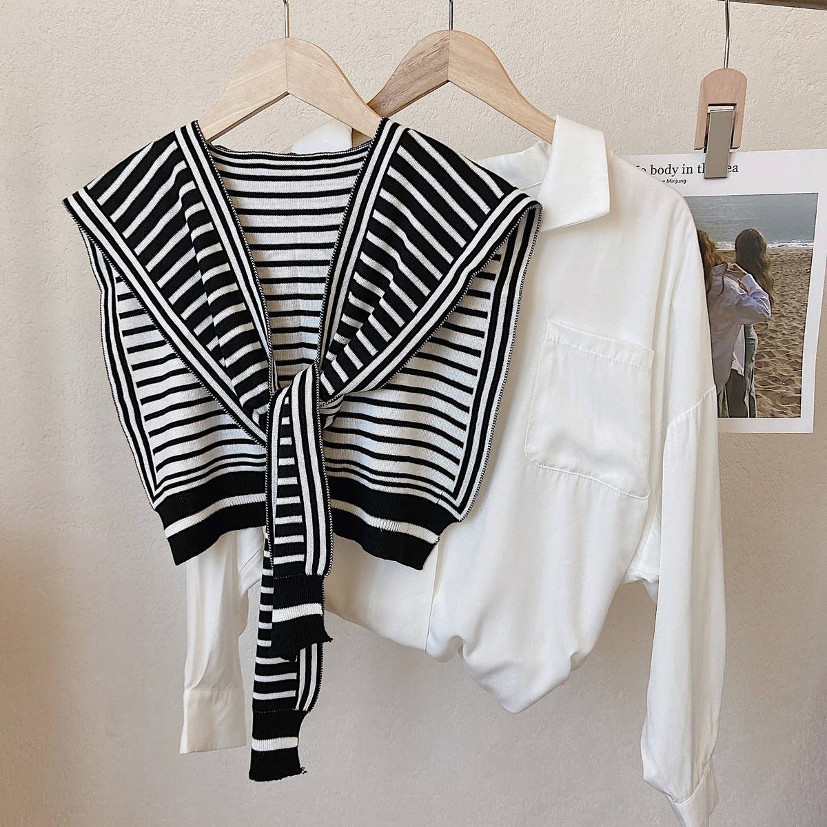 CWASC03122_STRIPED KNIT SHAWL SCARF FOR WOMEN