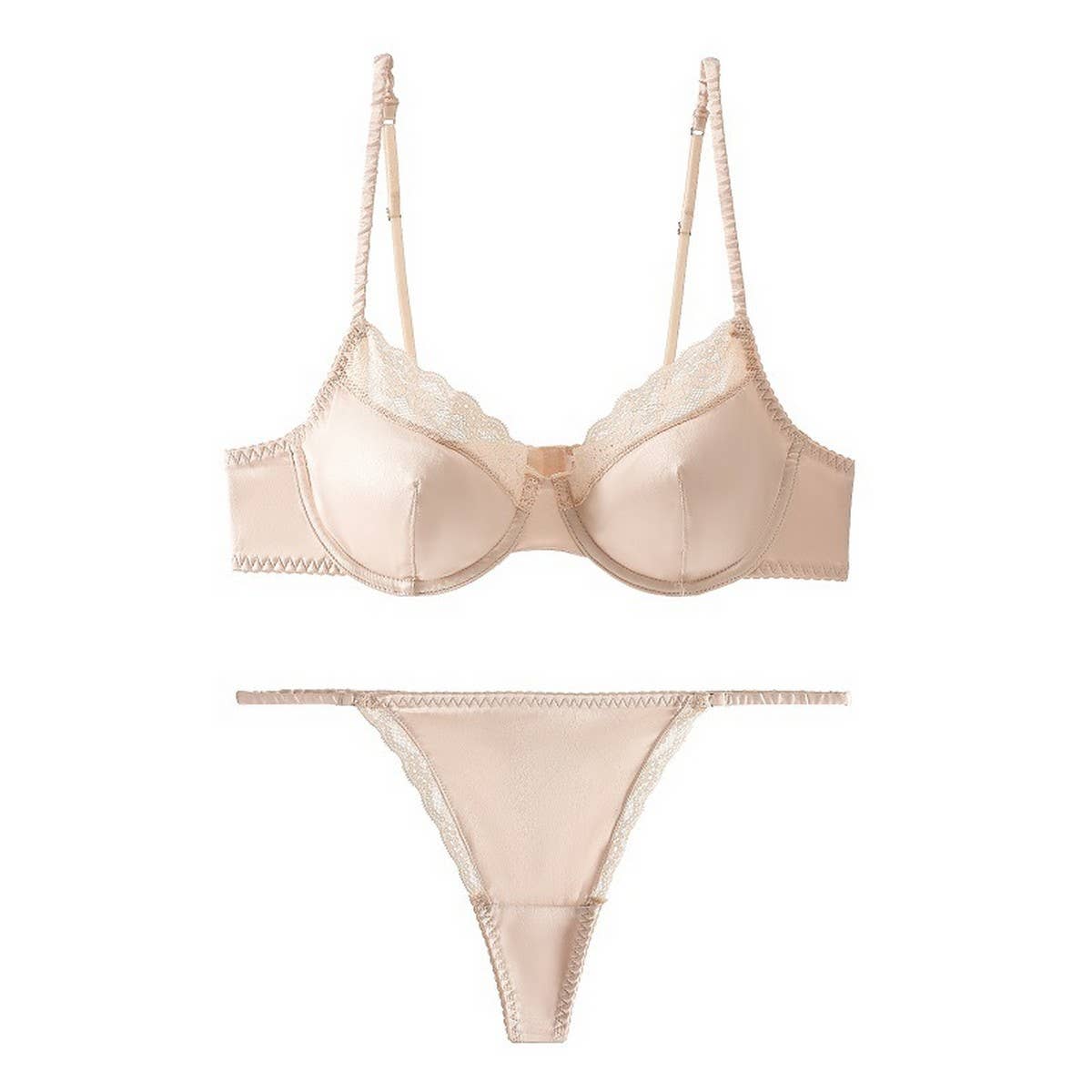 BOHEMIAN STYLE ELASTIC LACE EDGE BRA SET_CWMU0181