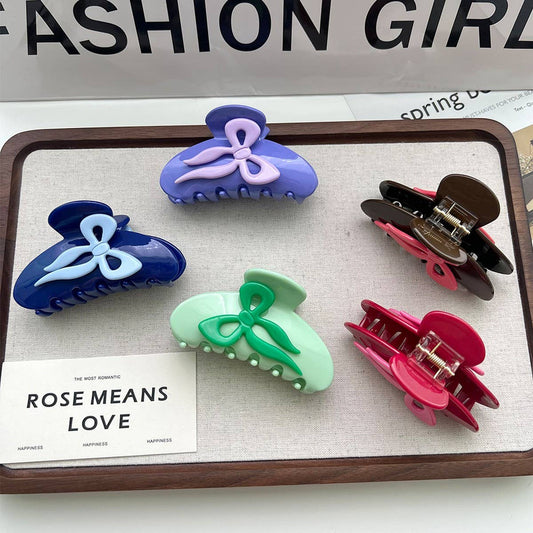 Colorful Bow Acetate Claw Clip?Y2K Hair Accessory