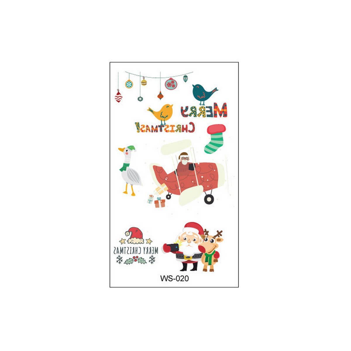 Kids Christmas Candle Tattoos for Holiday Party