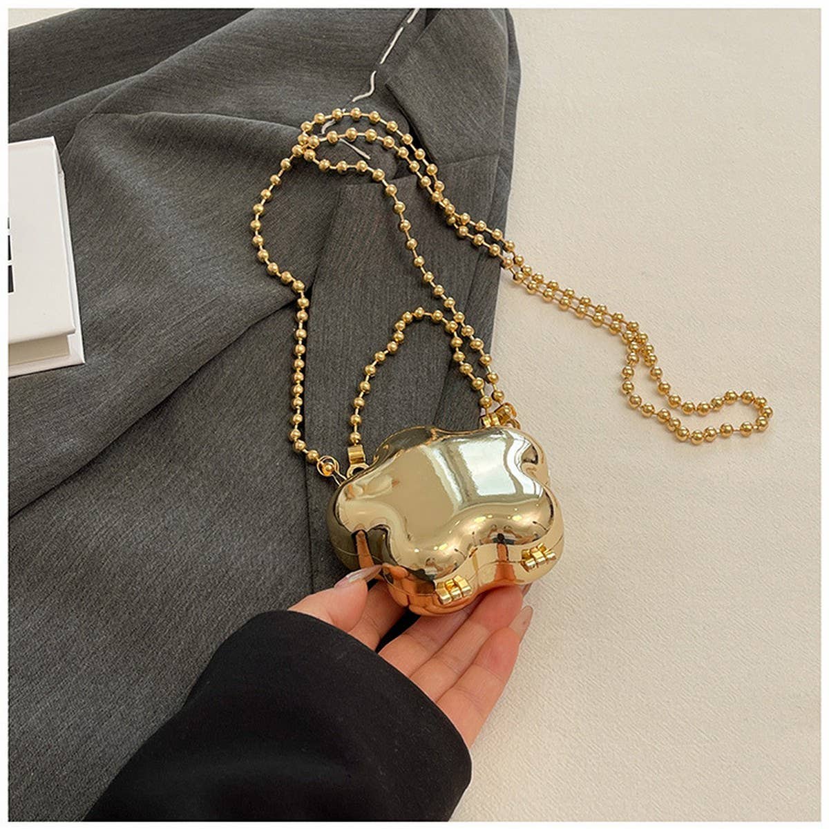 STAR SHAPE EVENING CLUTCH  BAG SHOULDER BAG_CWAB3262