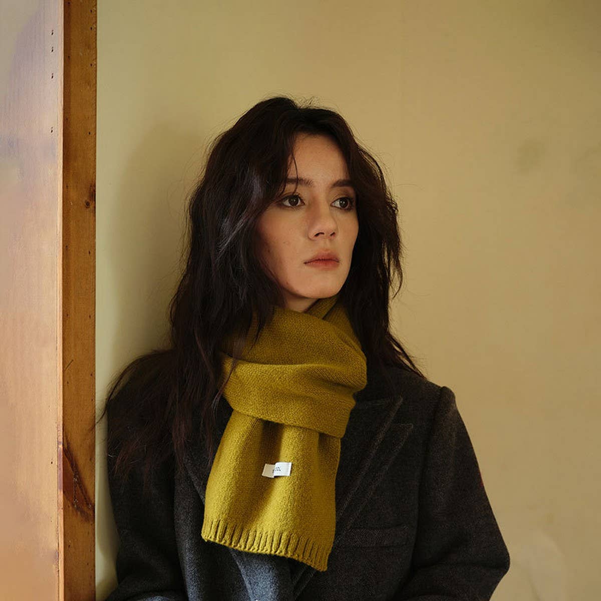 100% Wool Aurora Blue Knit Scarf - Soft & Warm_CWASC2285