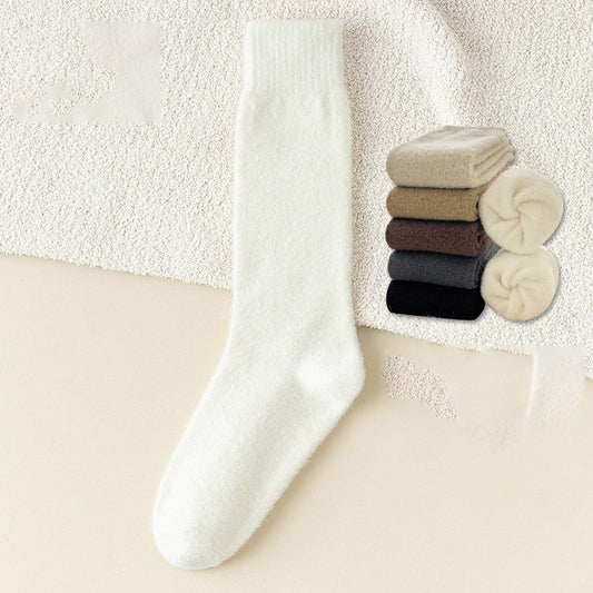 CWMS02752_WINTER FLEECE LINED WARM LONG SOCKS WOMEN THICK