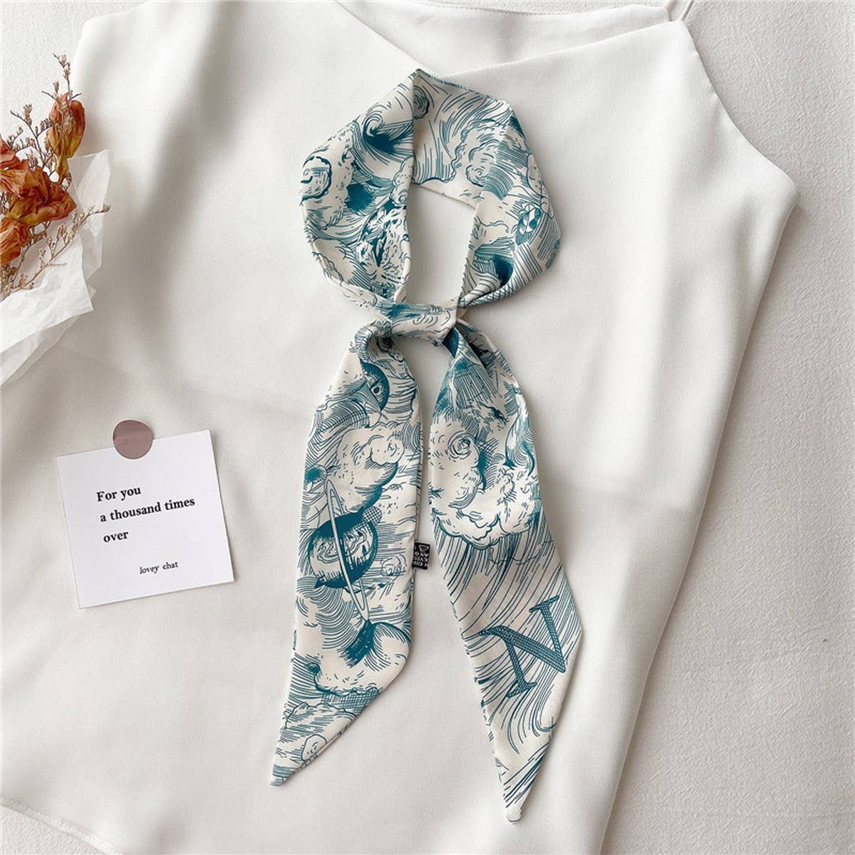 LETTER CREATIVE DOUBLE-LAYER HAIRBAND HEAD SCARF