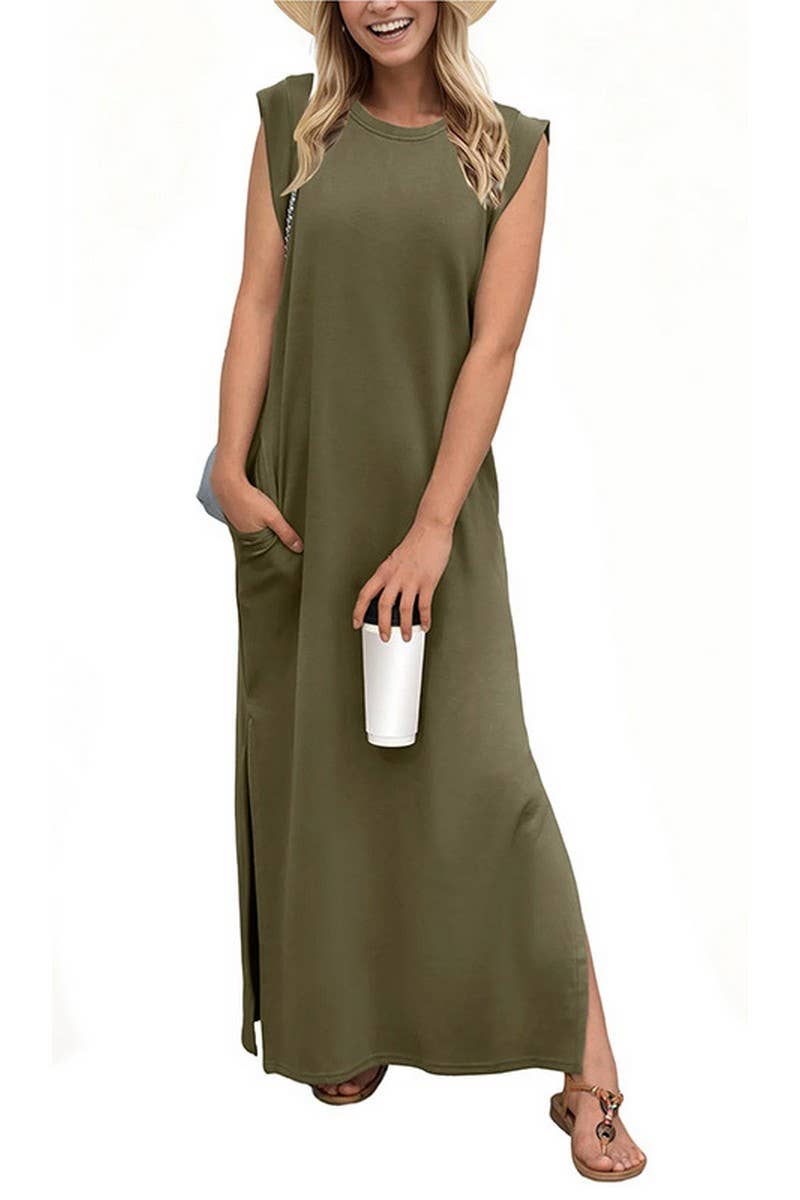 CWDMD01054_WOMEN'S SUMMER CASUAL LOOSE LONG DRESS
