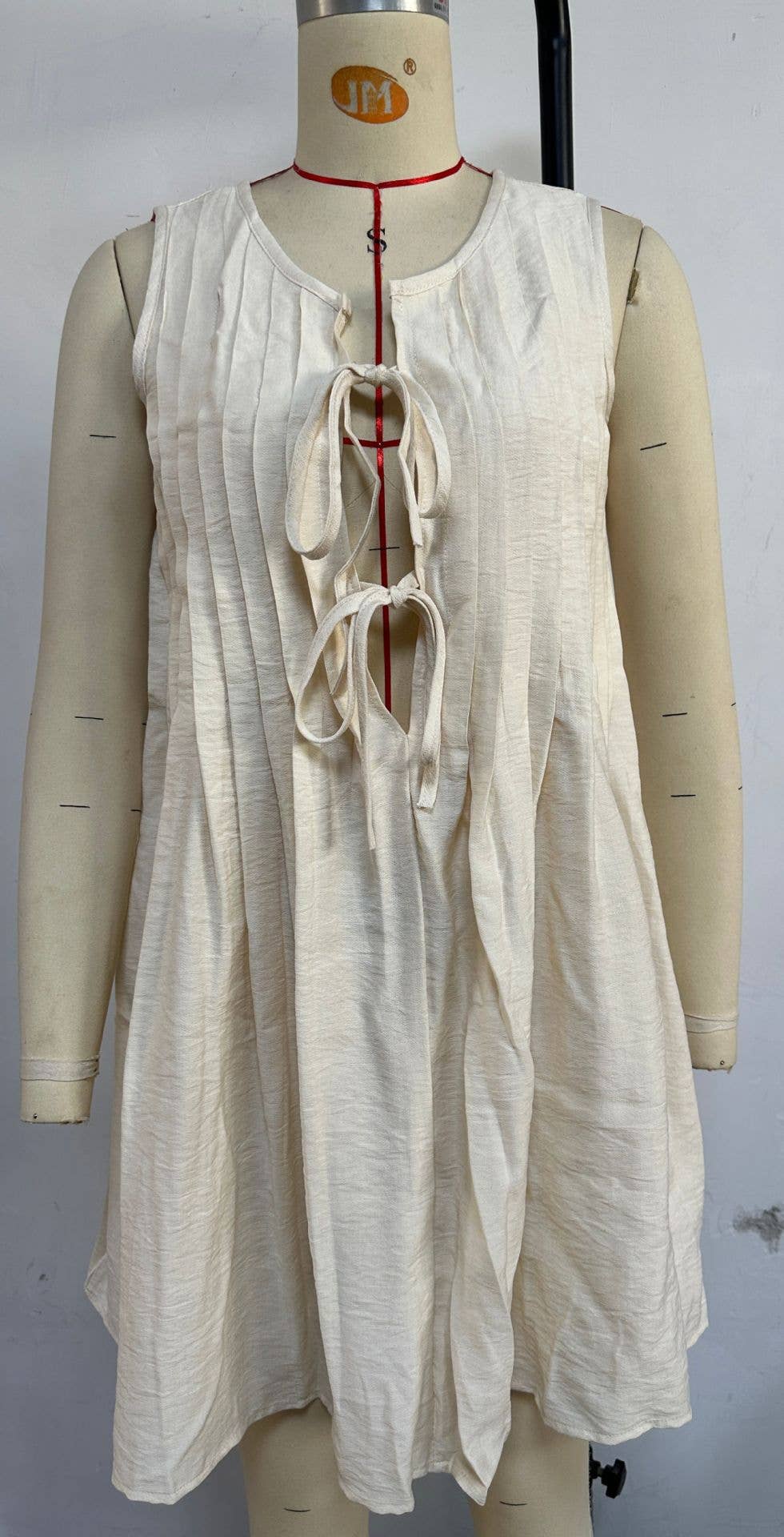 pit V-neck solid color loose vest dress