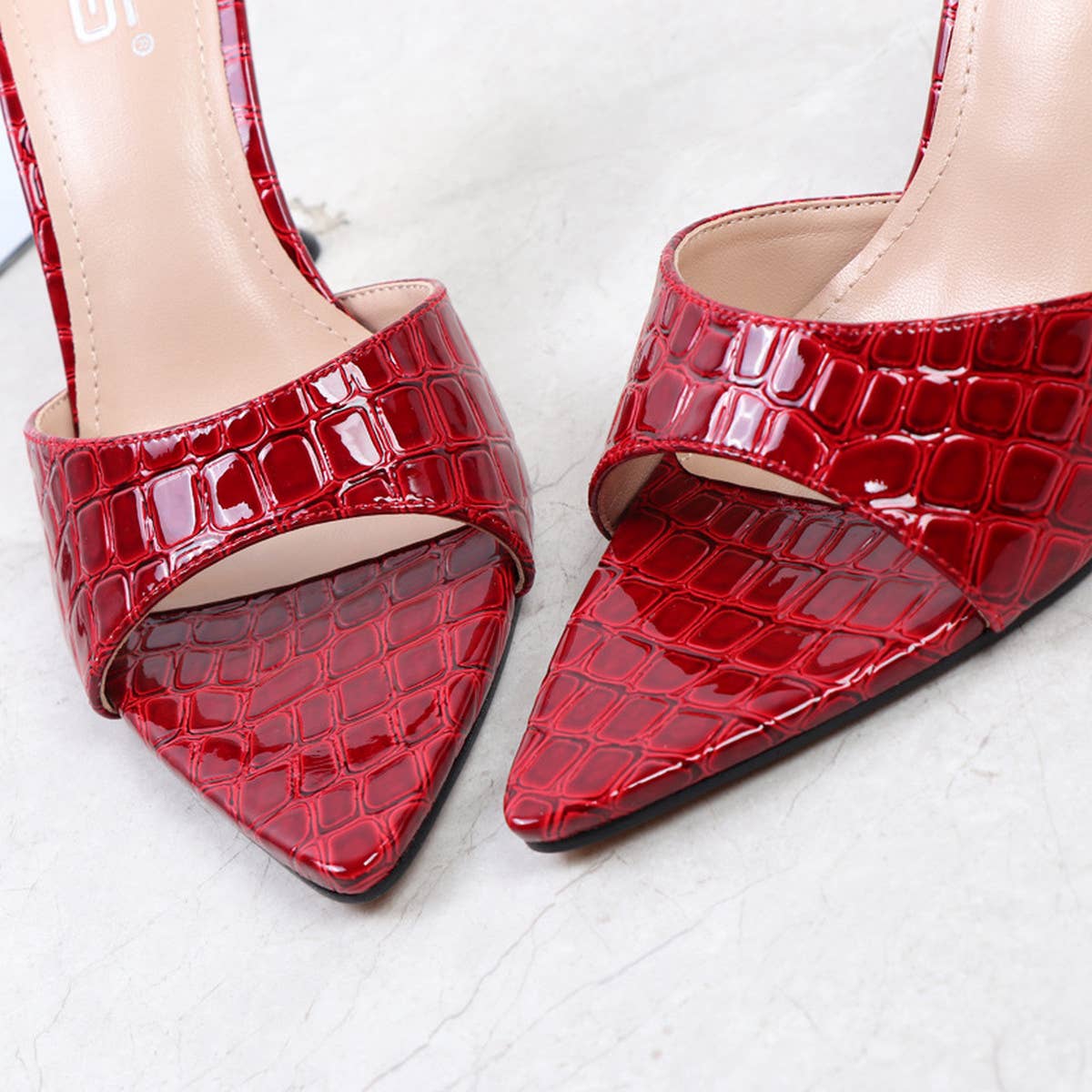 SNAKESKIN PATTERN POINTED TOE STILETTO PUMPS_CWSHS0609