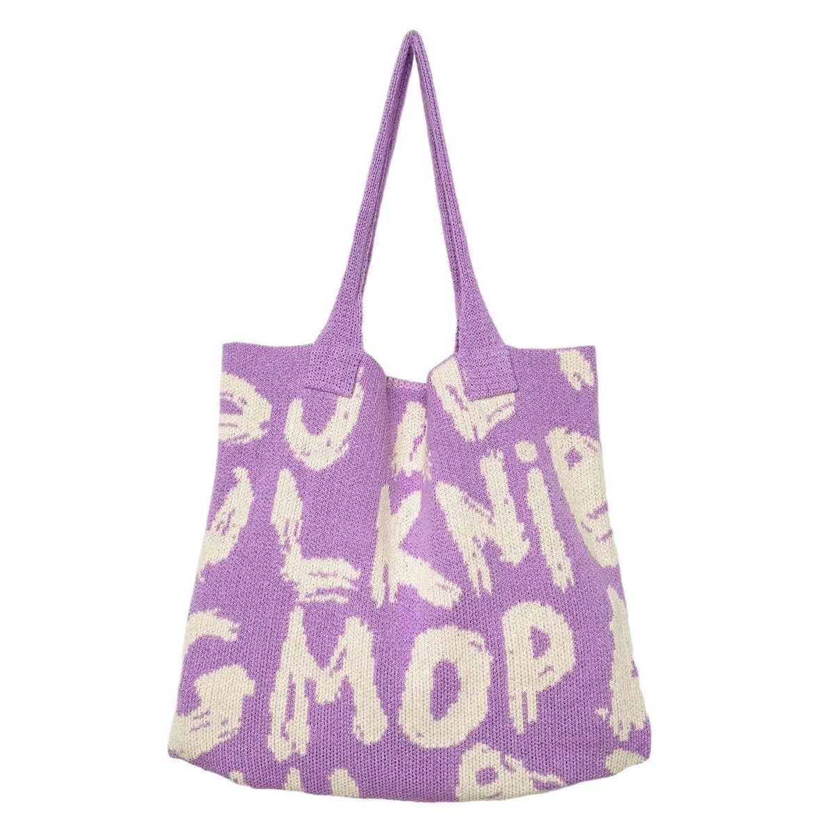 CWAB1954_FASHION KNITTED LARGE CAPACITY TOTE BAG