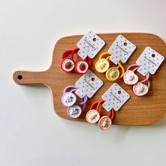 GEOMETRIC PINEAPPLE STRAWBERRY HAIR TIE