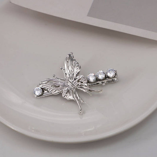 COLD STYLE LIQUID METAL BUTTERFLY ZIRCON HAIRPIN
