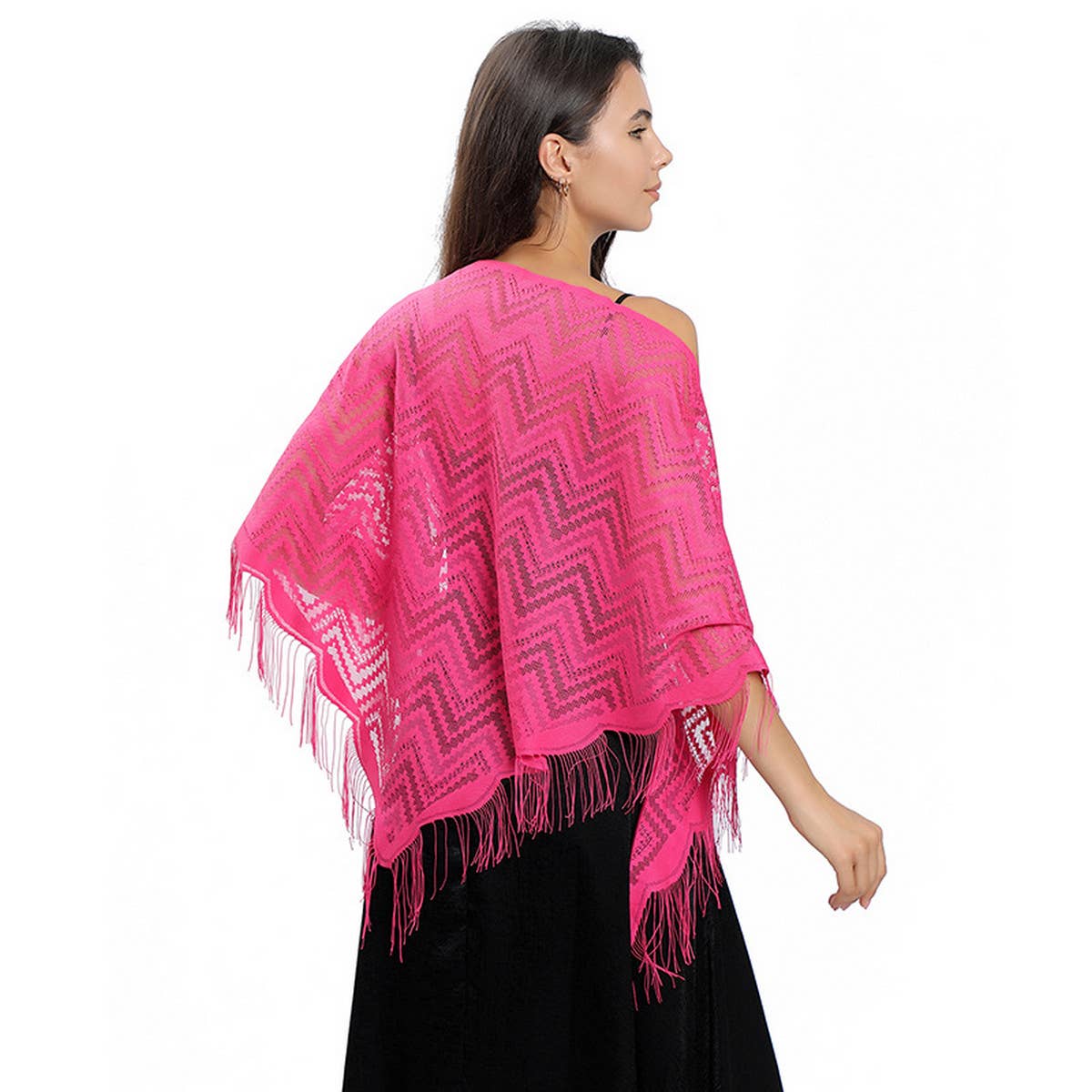 Lace Wave Triangle Scarf - Party Wrap for Women
