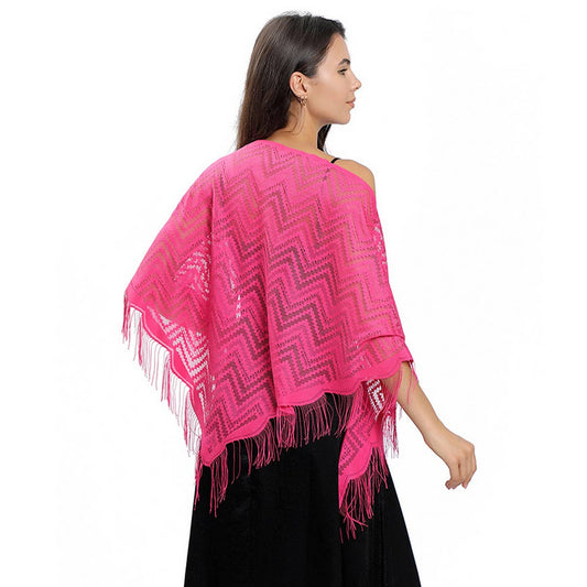 Lace Wave Triangle Scarf - Party Wrap for Women