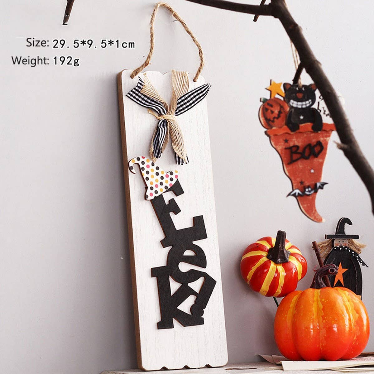Ins-Style Cute Ghost Wooden Hanging Decor_CWAJE05362