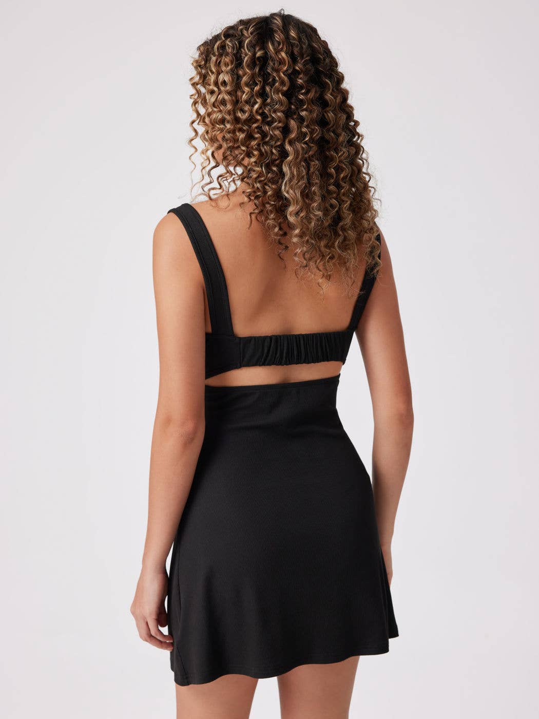 Sexy chic backless waist-cinching A-line dress
