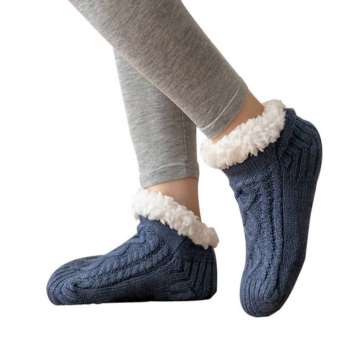 WARM SLEEPING CARPET SOCKS PLUSH INDOOR SLIPPERS