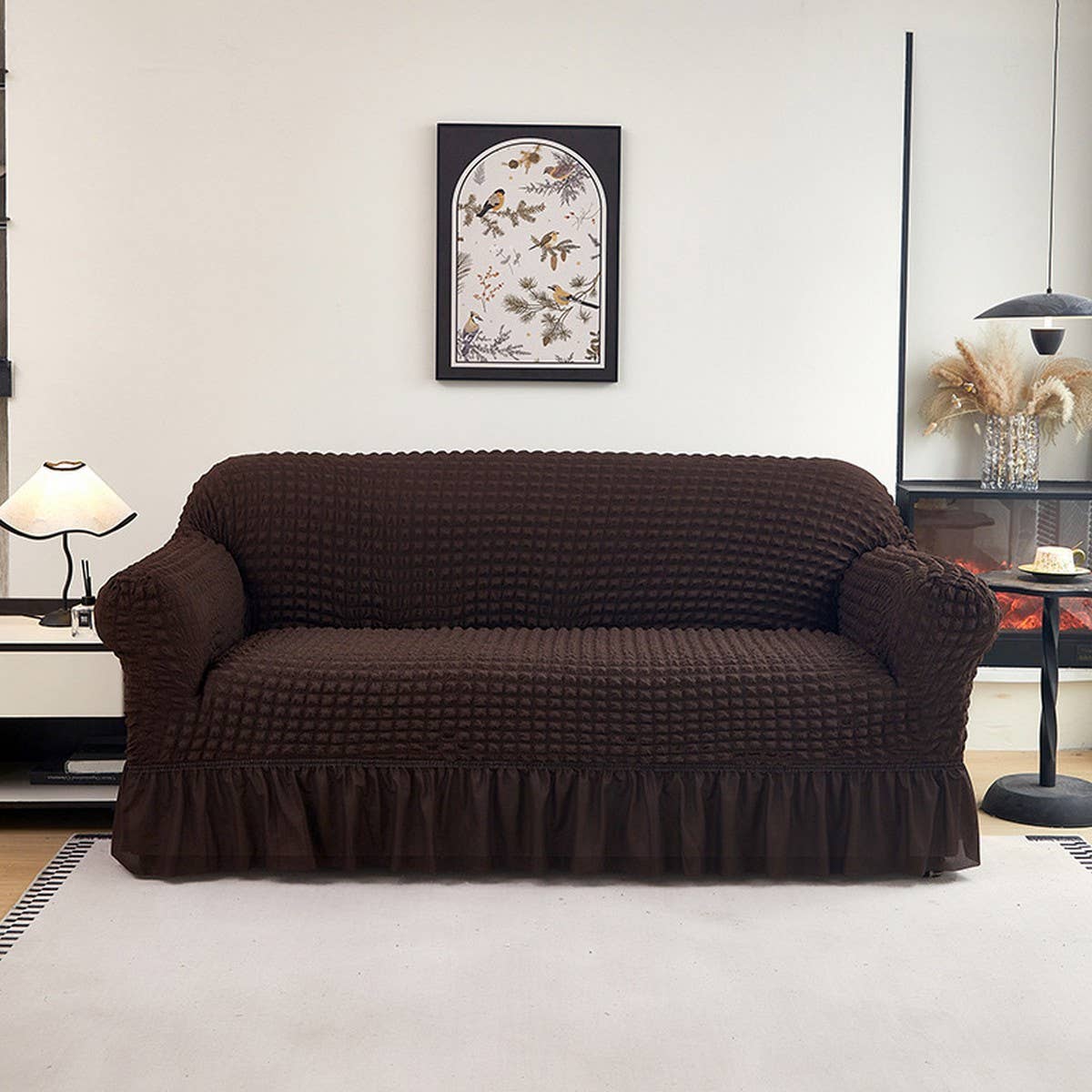 Puckered Skirt Sofa Cover, Thick & Stretchy_CWMM8321