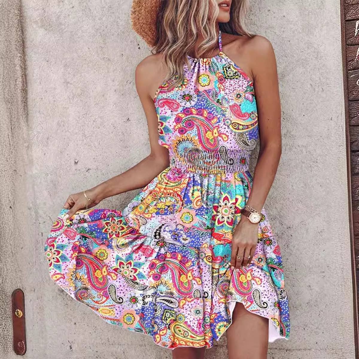 SEXY OFF-THE-SHOULDER HALTER DRESS FOR WOMEN