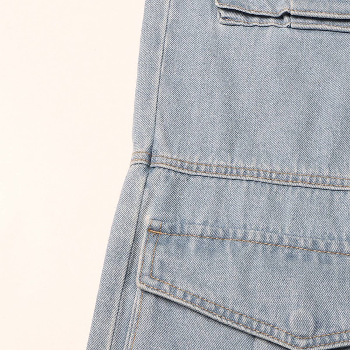 MID RISE MULTI POCKET DESIGN STRAIGHT LEG JEANS