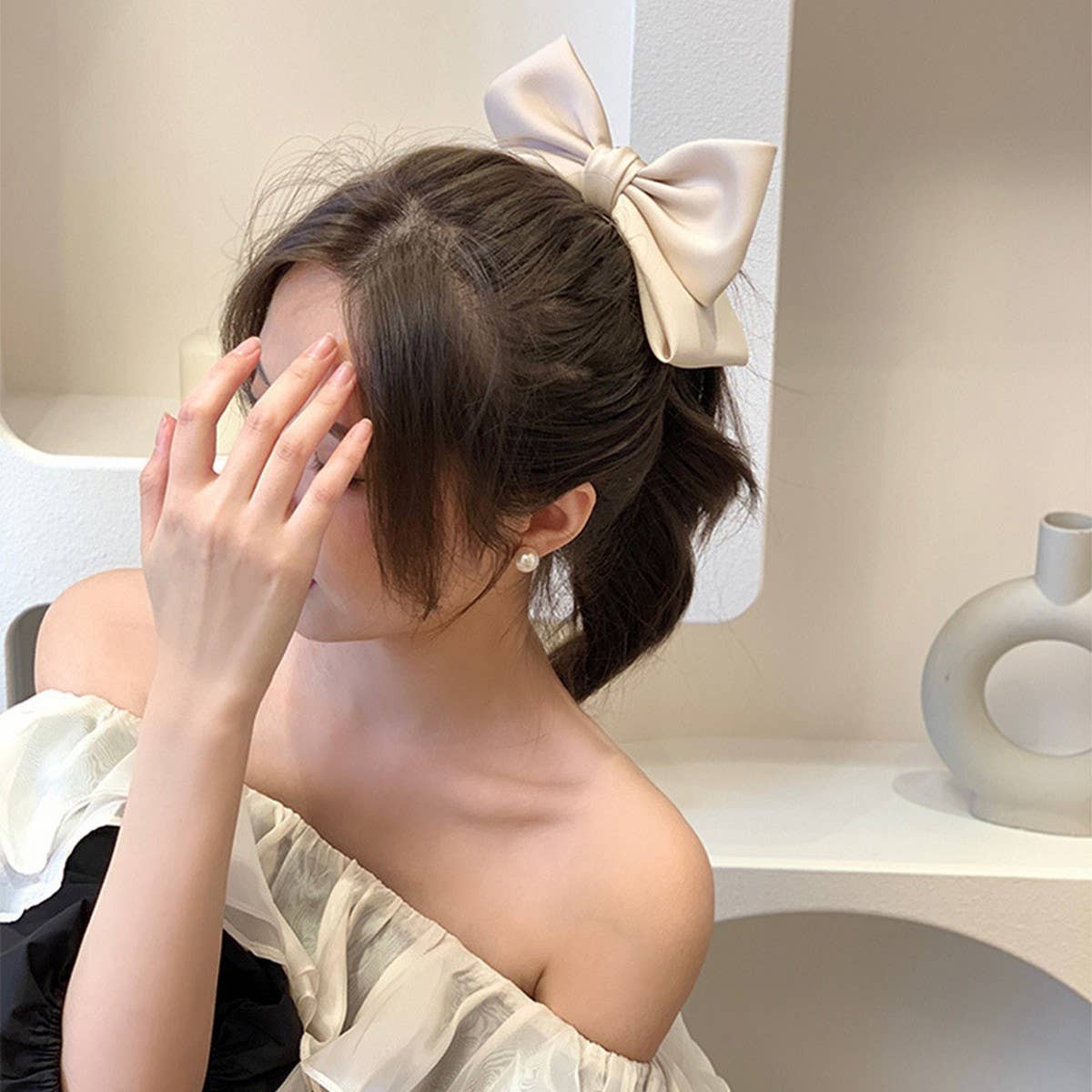 3D Bow Hair Clip, Simple Elegant Summer Top Pin_CWAHA3955