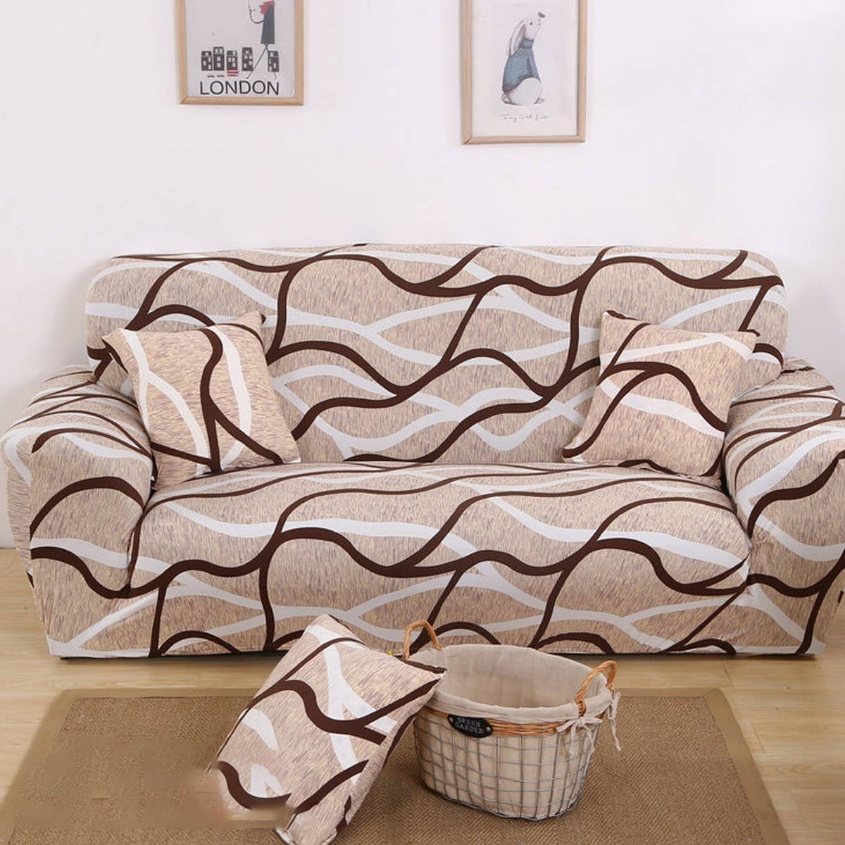 Stretch Sofa Cover, Full Wrap Chinese Style_CWMM8312