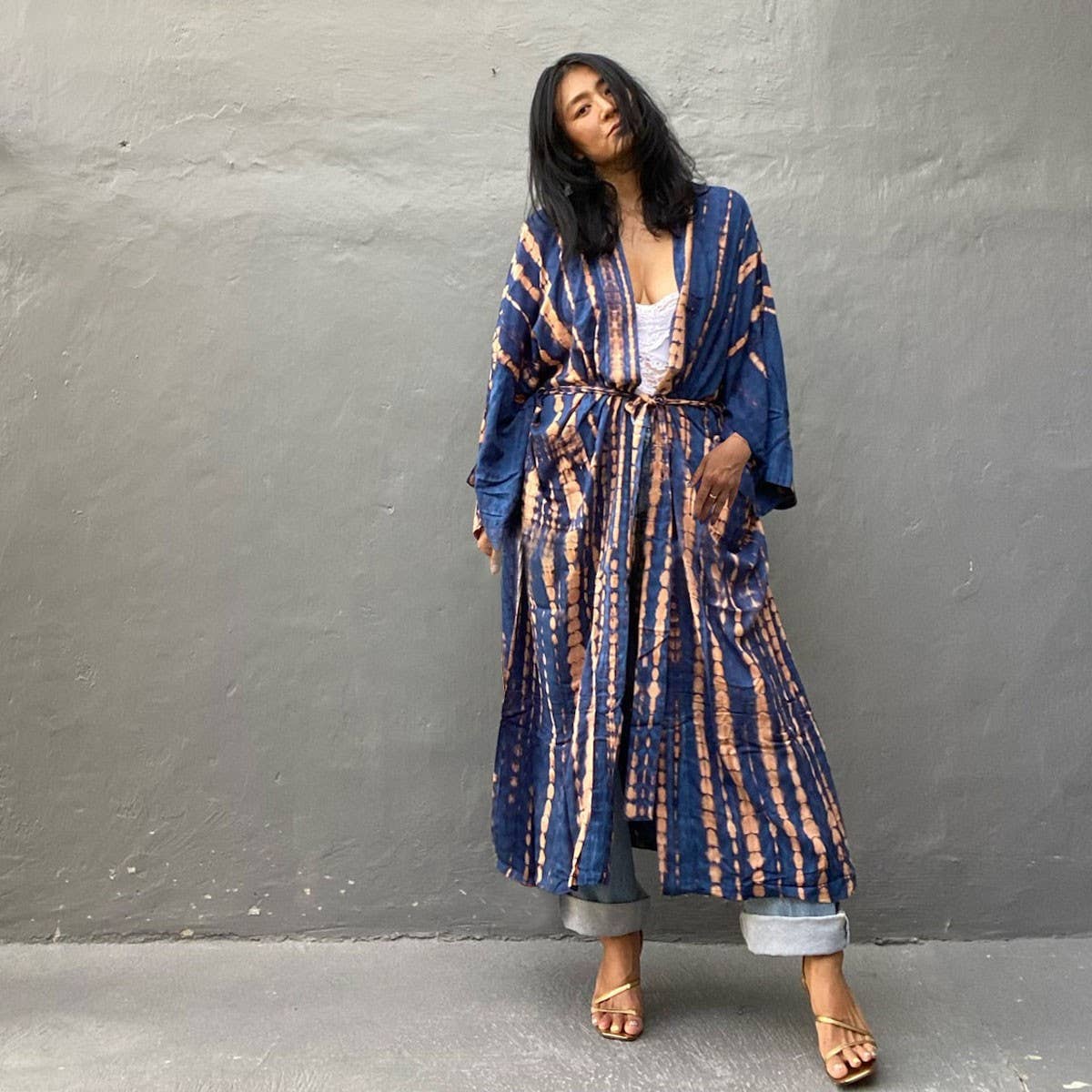 Tie-Dye Beach Cover-Up Cardigan Bikini Sunscreen