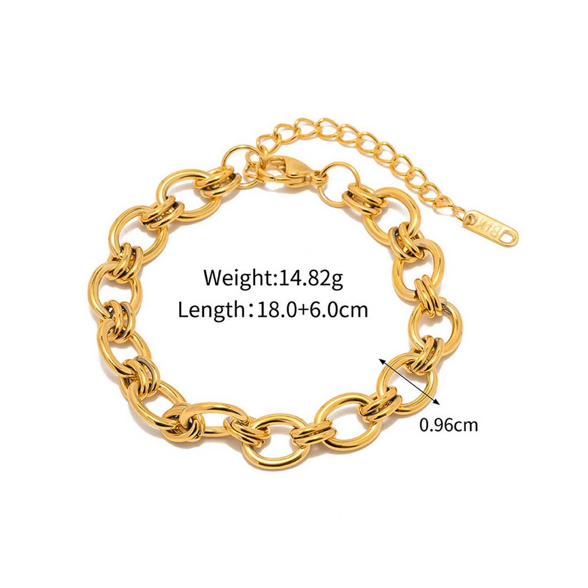 Titanium Steel Cuban Link Chain Bracelet