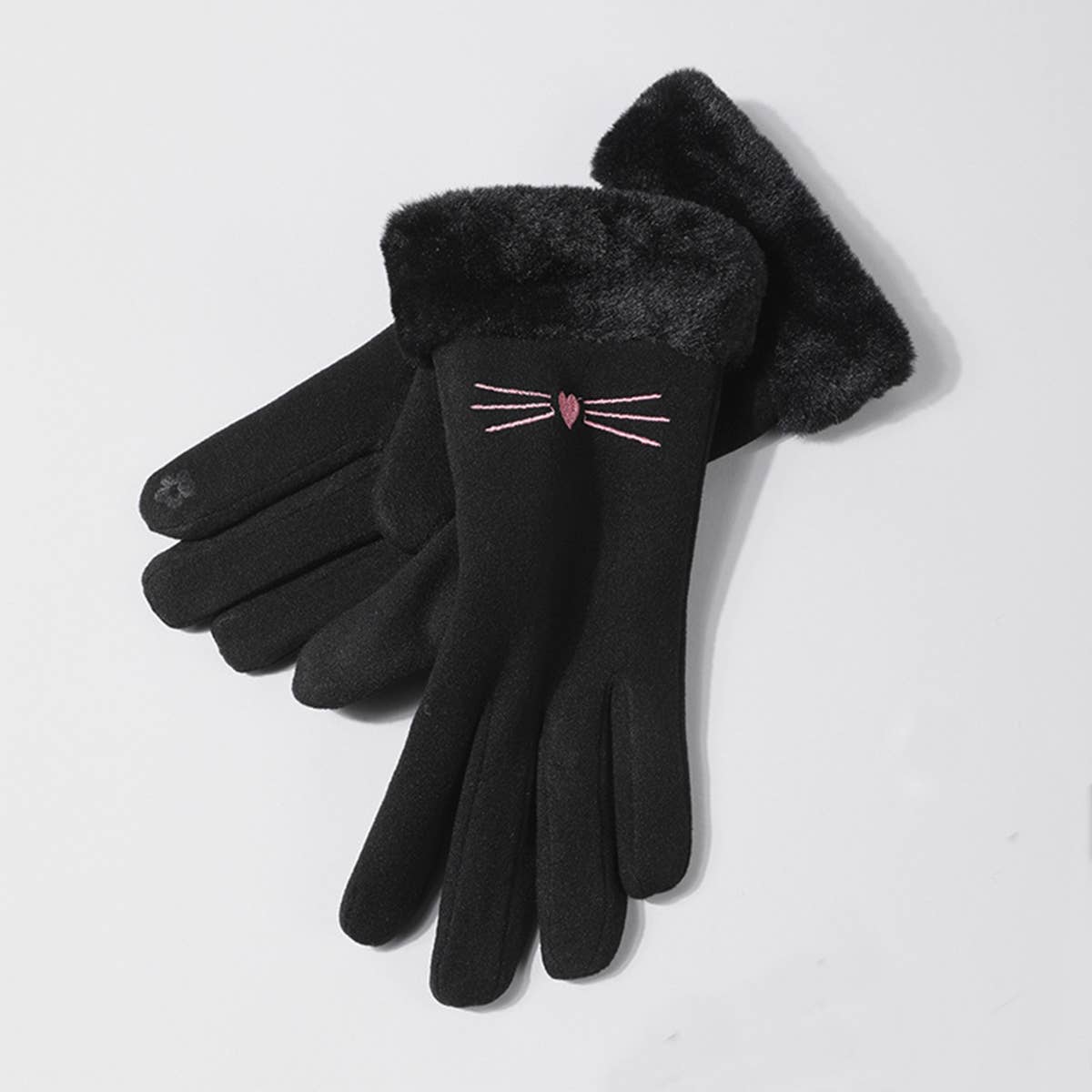 WOMENS WINTER PLUSH WARM CUTE GLOVES_CWAG0064