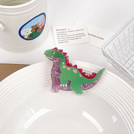 Dinosaur acrylic gripper Lizard hair clip