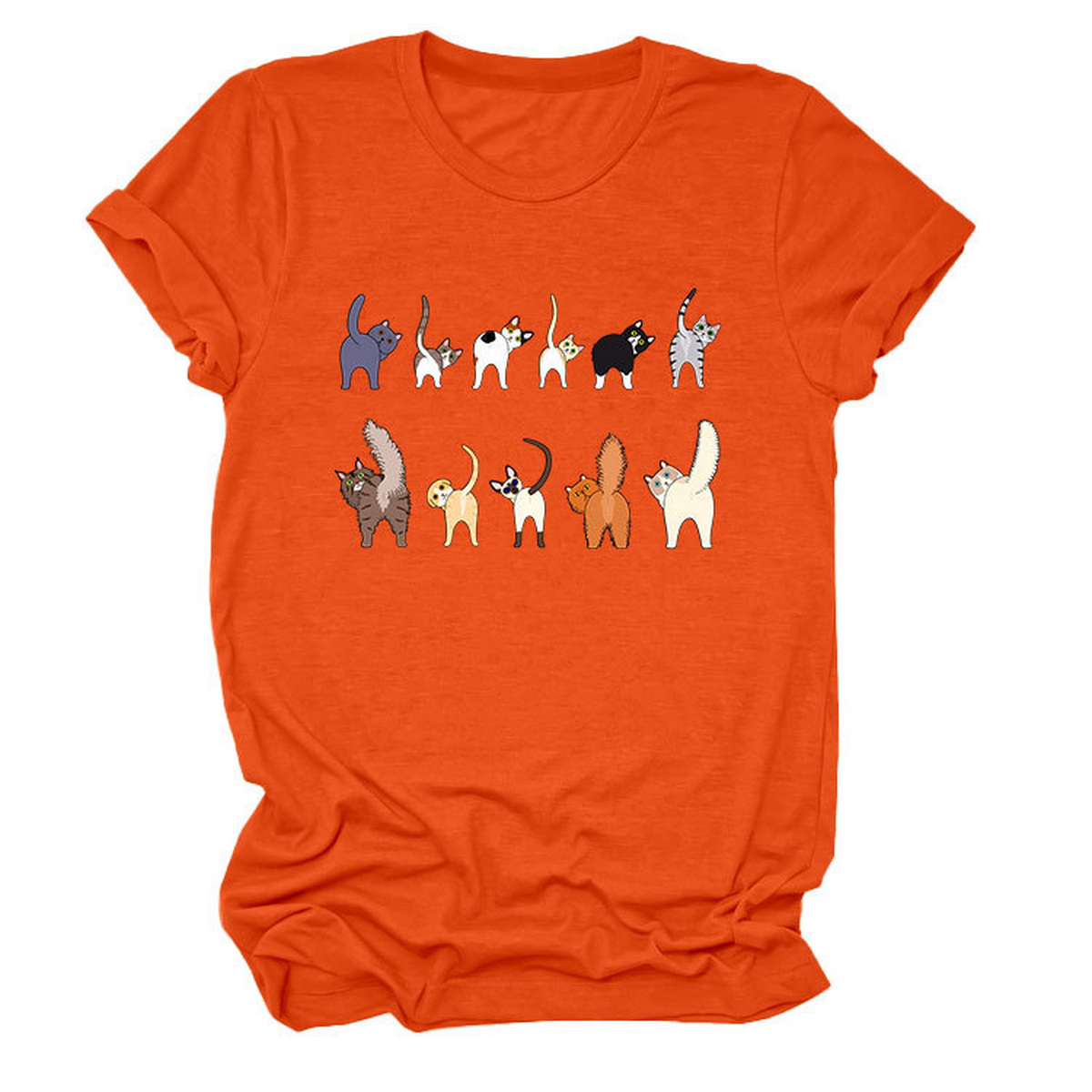 Cute Cat Graphic Tee ? 11 Cats Turn Around