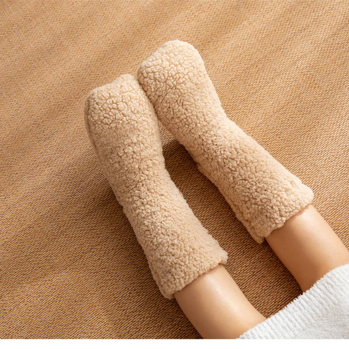 WINTER WARM LEG COVERS PLUSH INDOOR SLIPPERS