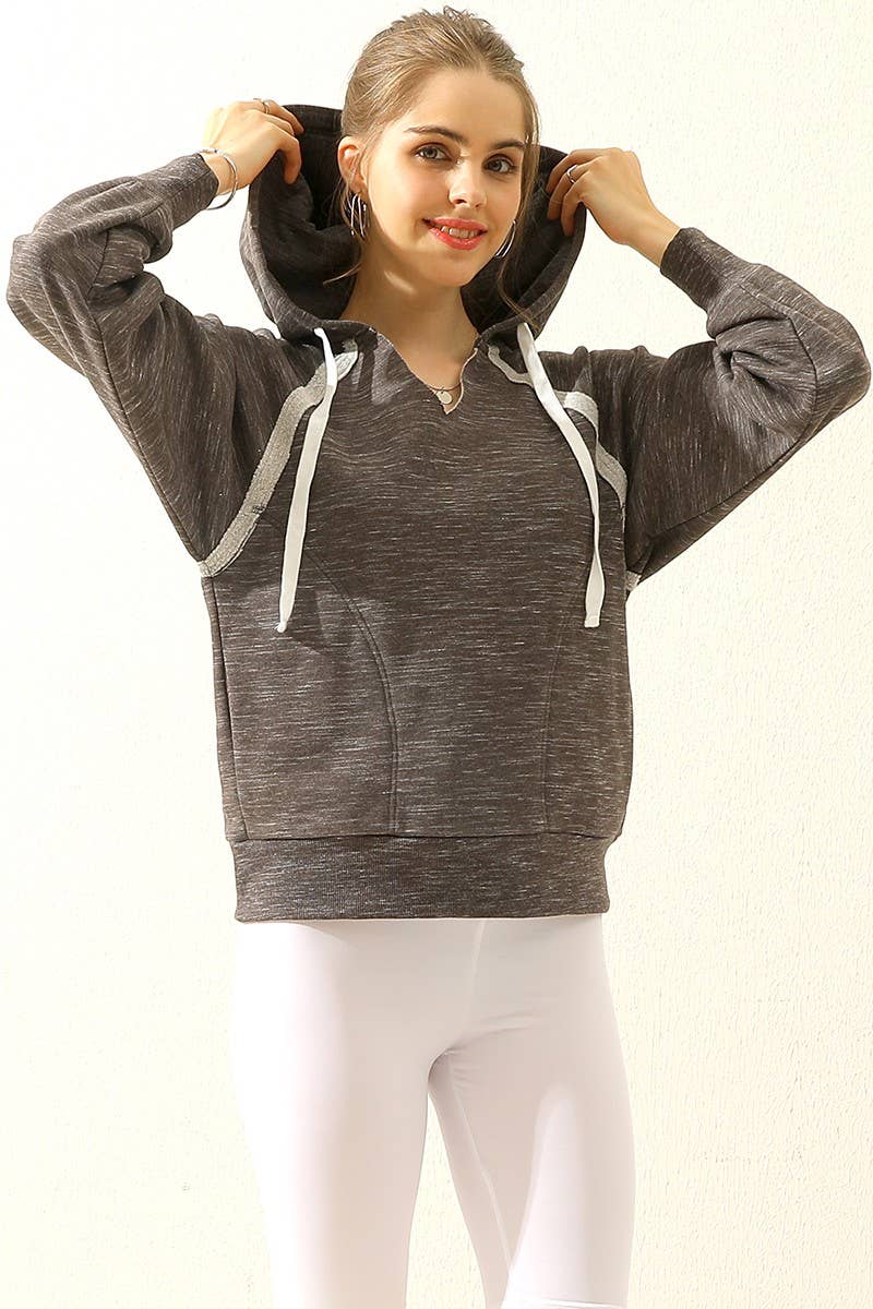 CWOHOL411_HOODIE SWEATSHIRT DRAWSTRING WITH FRONT POCKETS