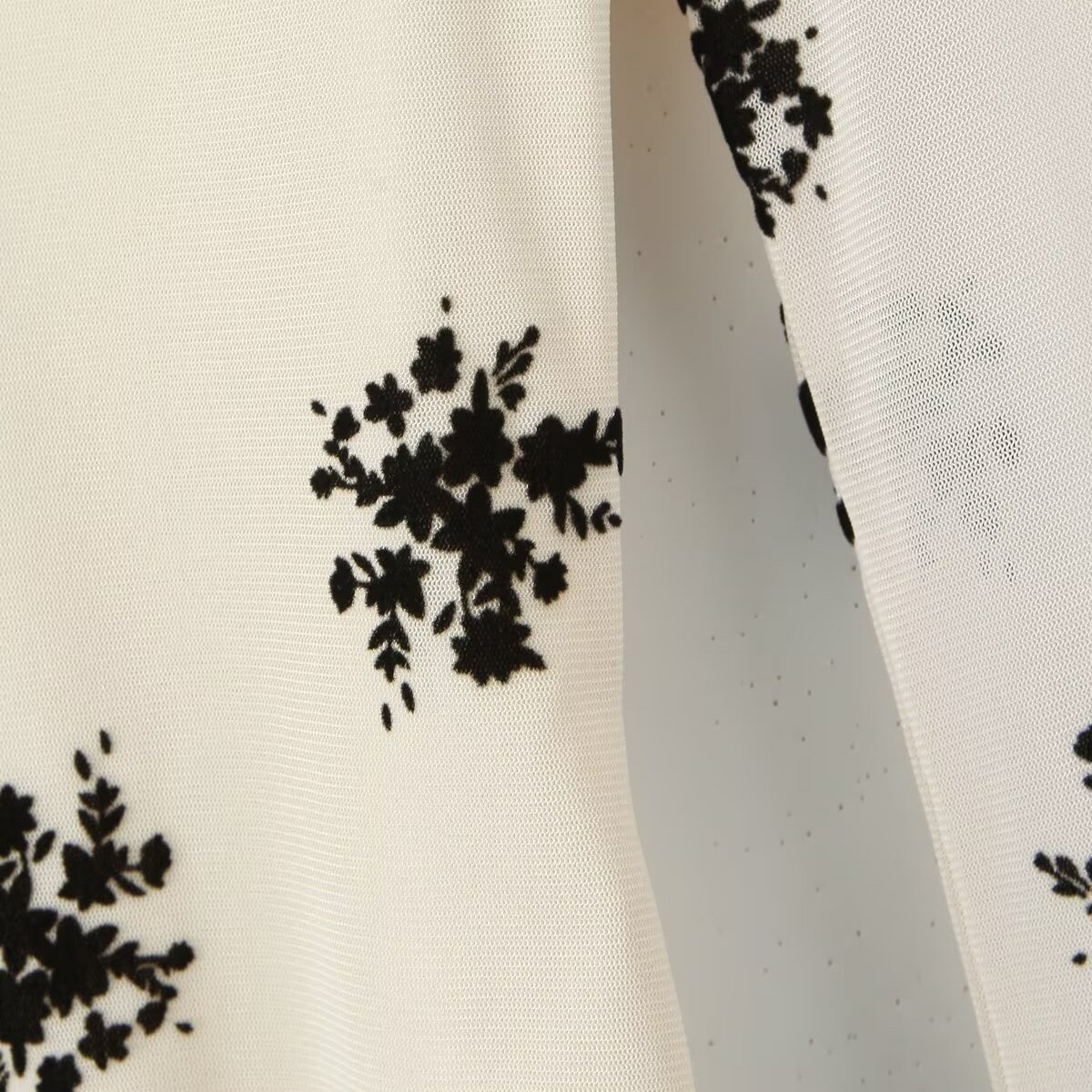 Floral Ruffle Mesh Cardigan V Neck Top