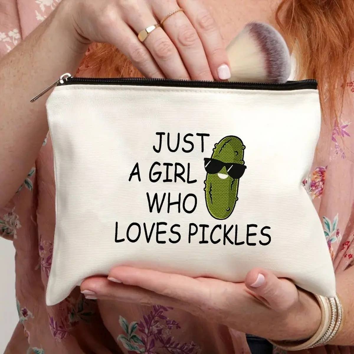 CUCUMBER LETTER DOUBLE-SIDED PRINTED COSMETIC BAG_CWAB1783