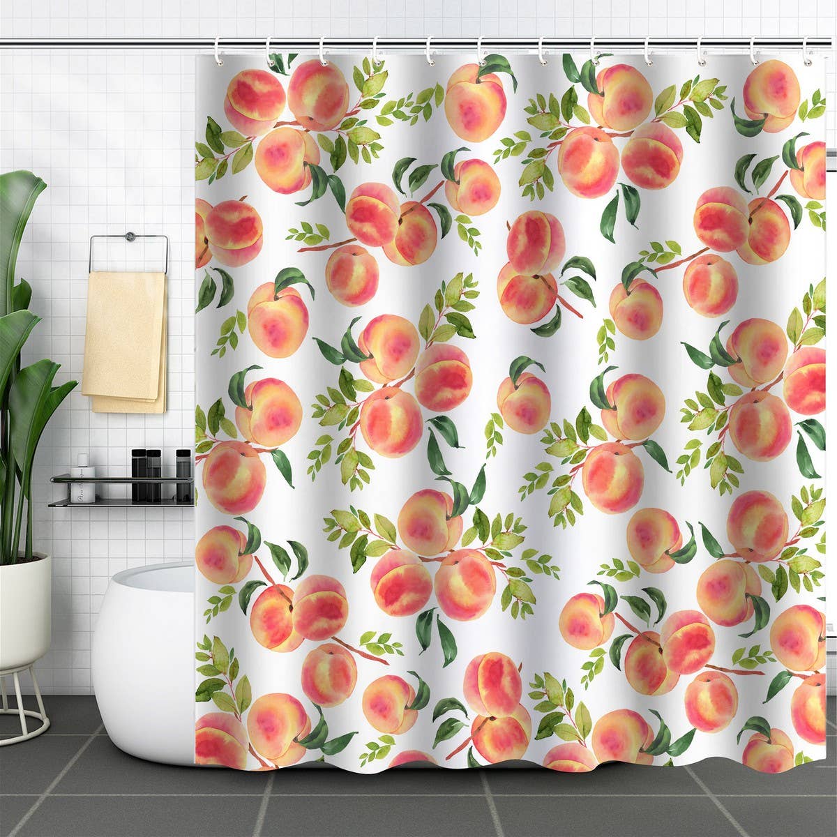 DIGITAL PRINTING FRUIT ISOLATION SHOWER CURTAIN