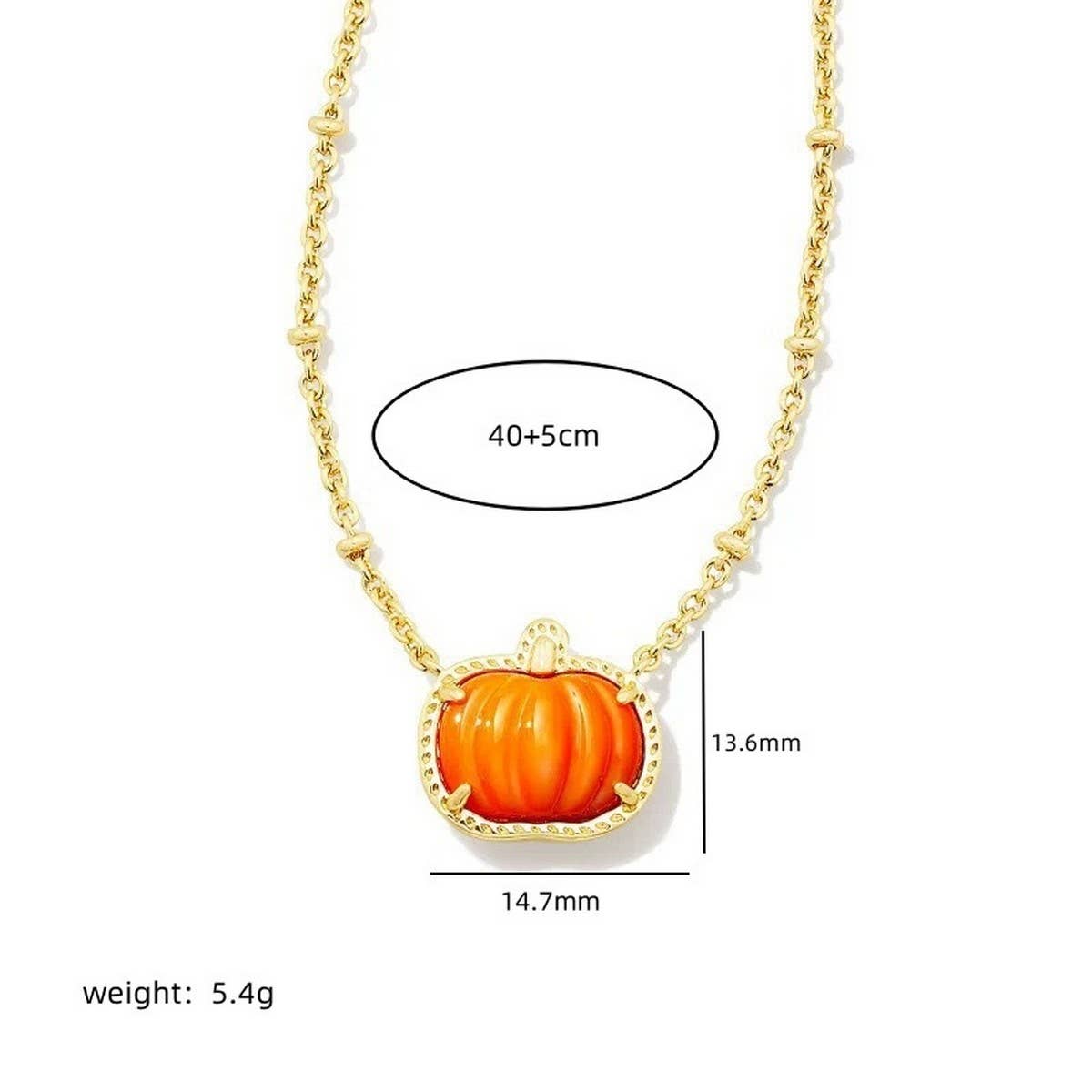 NEW PERSONALIZED PUMPKIN TEXTURE NECKLACE