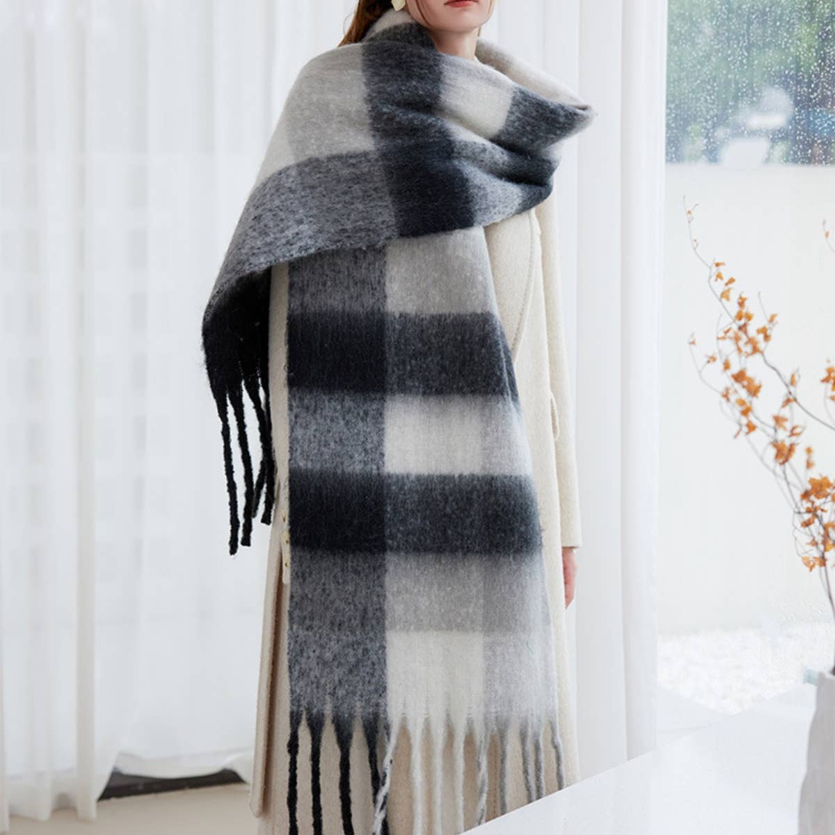 CWASC1578_WINTER PLAID THICKENED WARM SCARF SHAWL