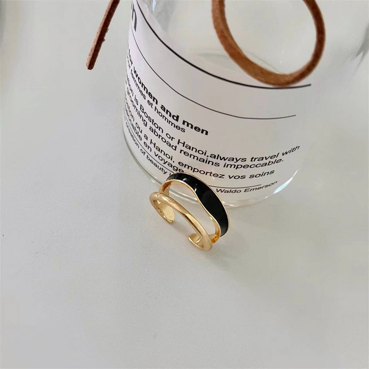 GEOMETRIC CONTRAST INDEX FINGER OPEN RING