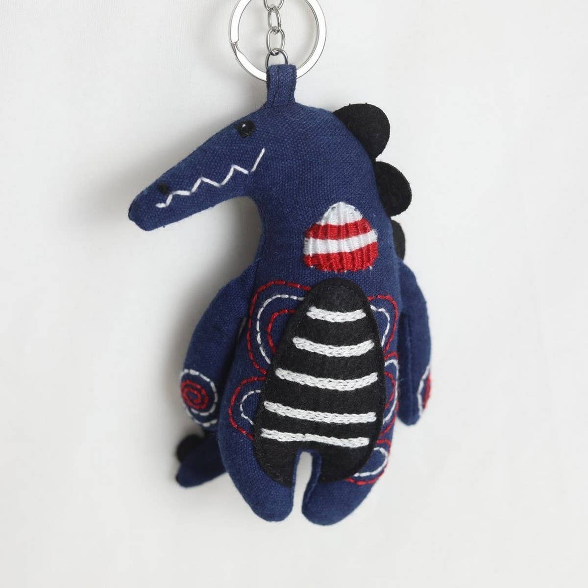 Hand-Embroidered Cute Crocodile Plush Charm