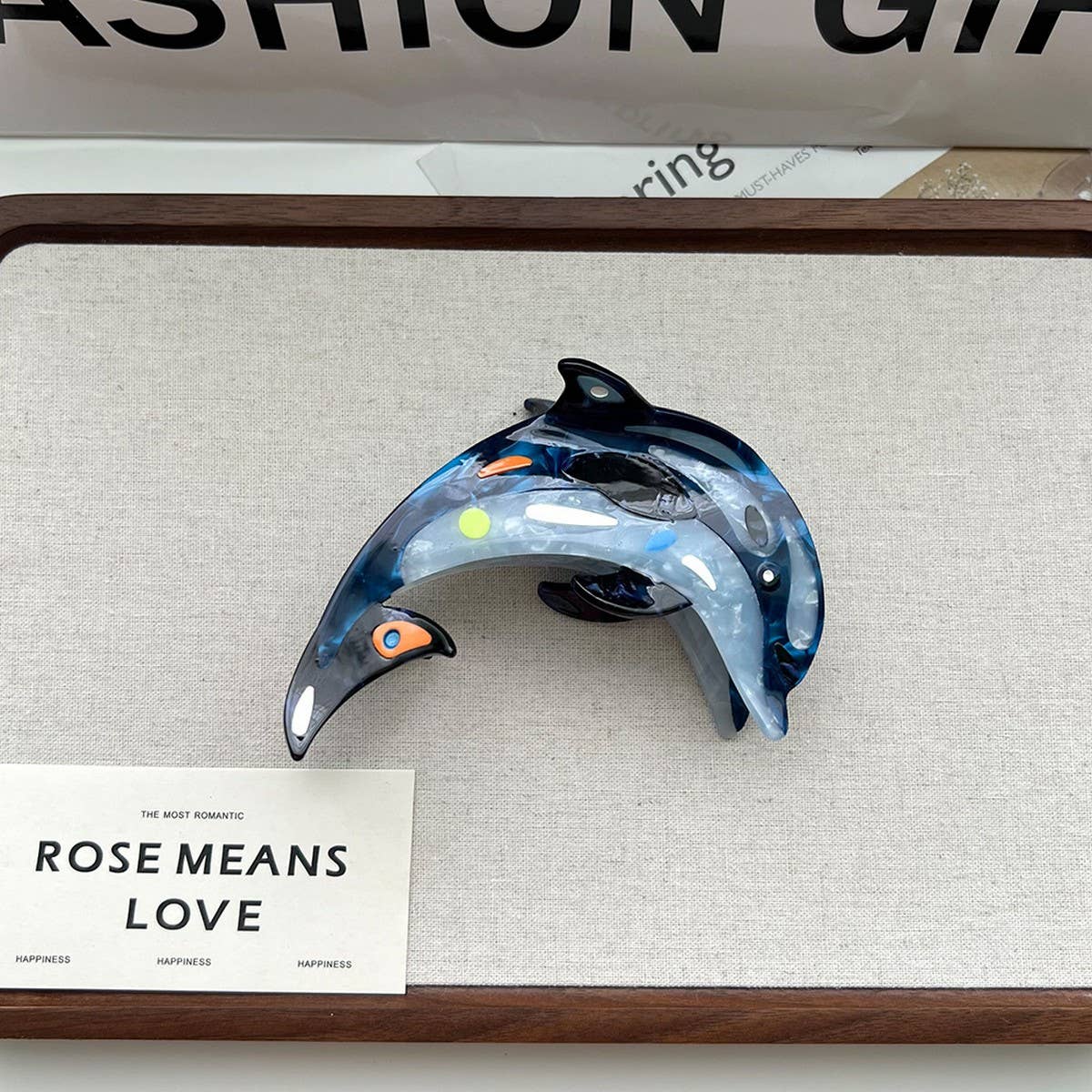 Ocean Hair Claw,Dolphin Whale Jellyfish Large Clip_CWAHA5705