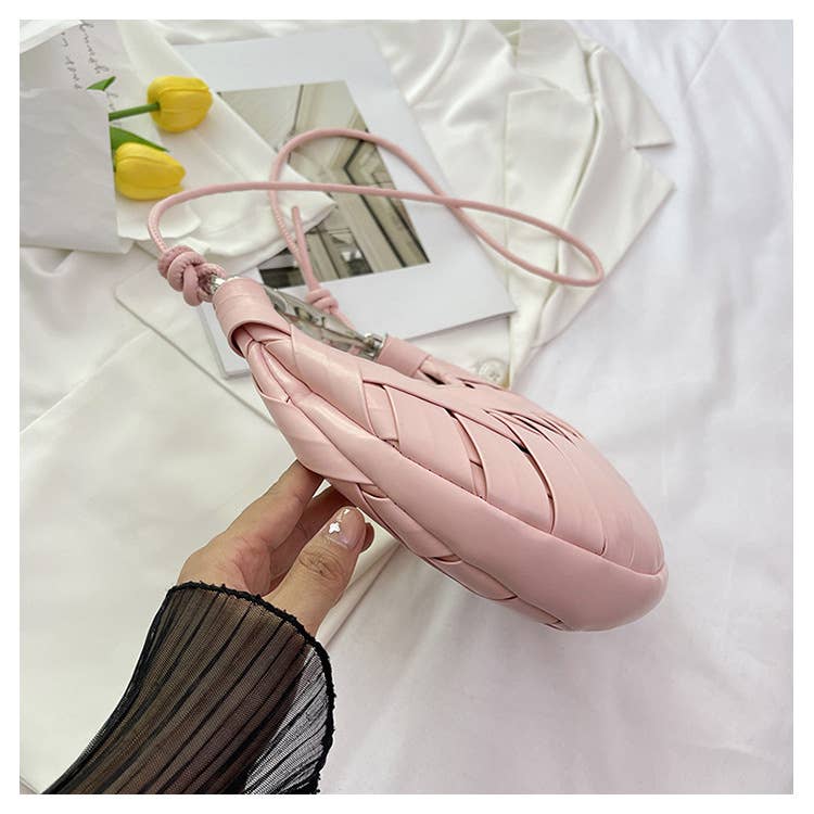 Fashionable niche woven hand-held crossbody bag