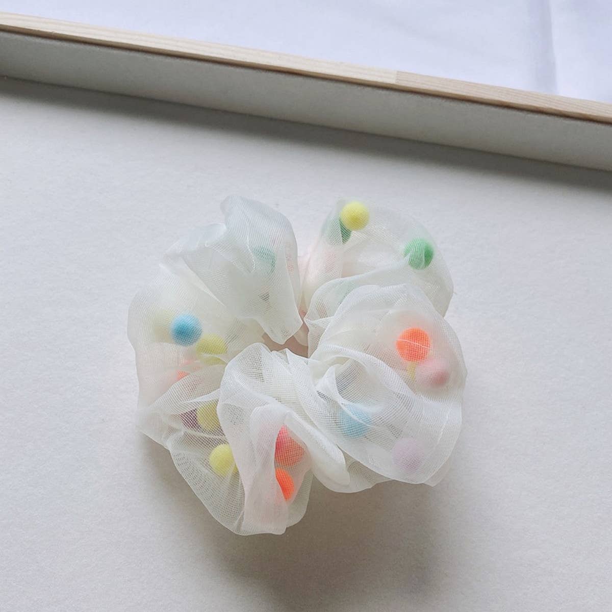 GIRLS CUTE COLORFUL BALL HAIR TIE