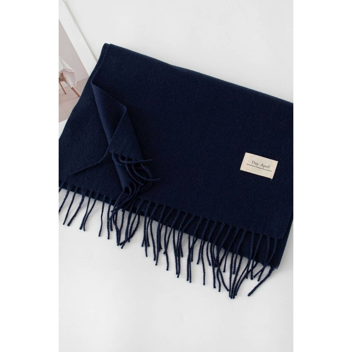 CWASC1482_SOLID COLOR MEDIUM-LENGTH WARM SCARF SHAWL NECK