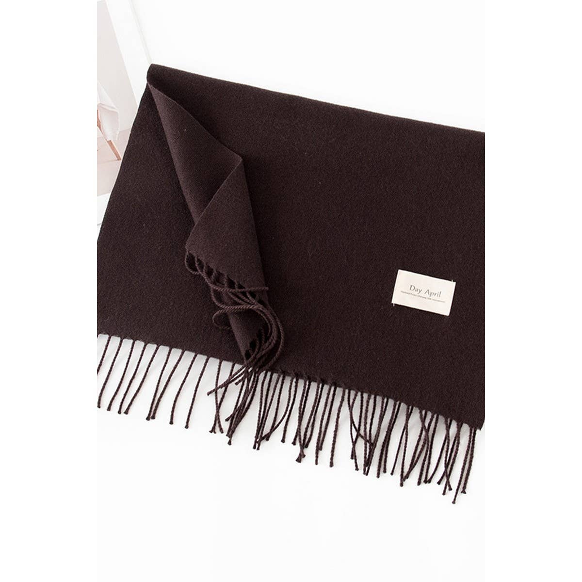 CWASC1482_SOLID COLOR MEDIUM-LENGTH WARM SCARF SHAWL NECK